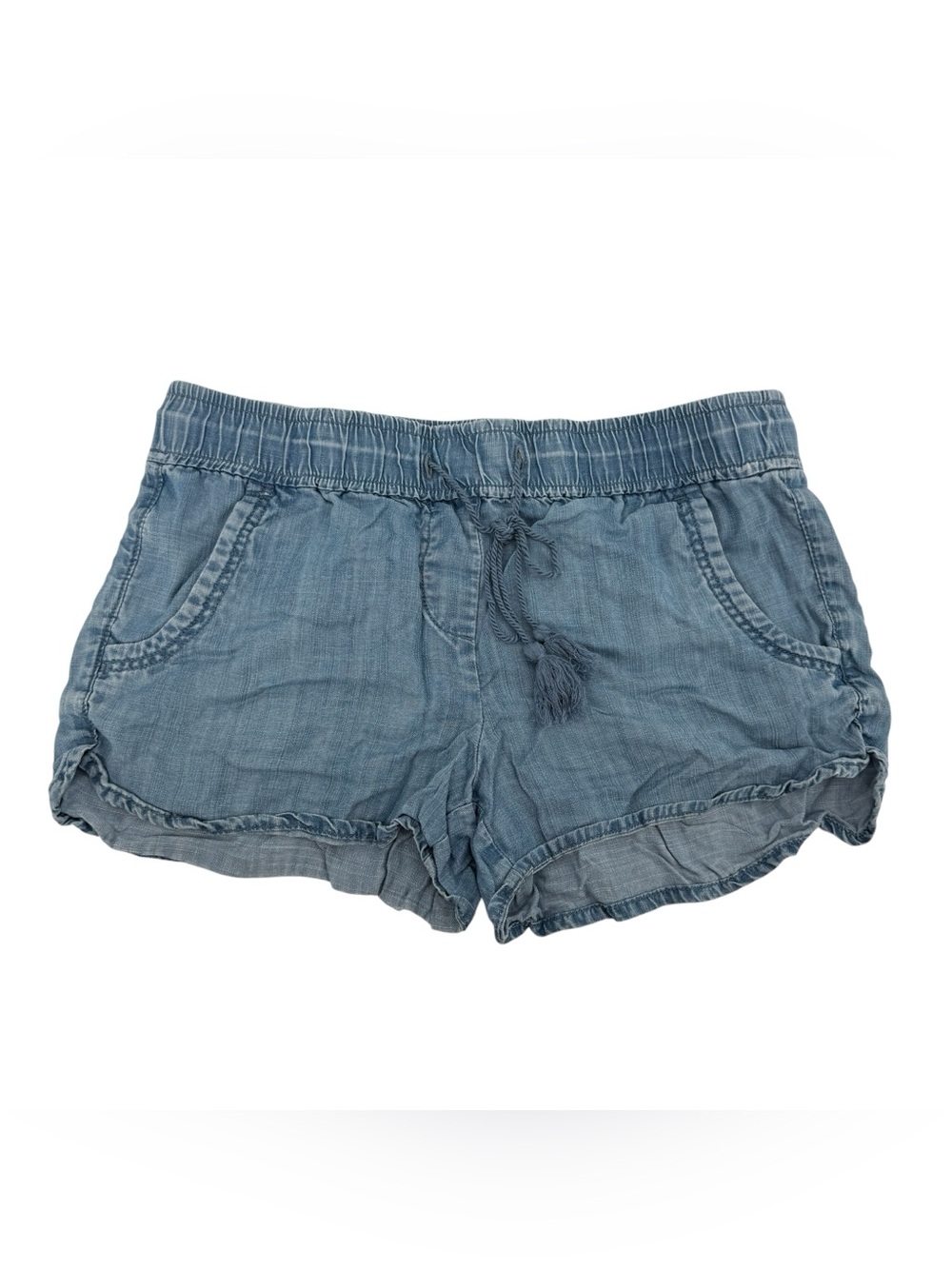 LOFT Outlet Blue Denim Elastic Waist Drawstring Shorts Size XS Women’s
